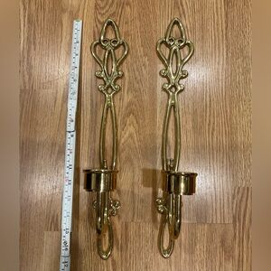 Elegant Gold Wall Candle Holders